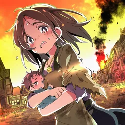 逃げ惑う市民