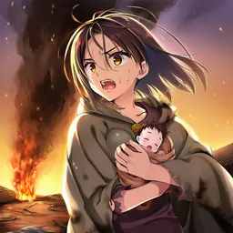 逃げ惑う市民