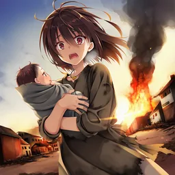 逃げ惑う市民