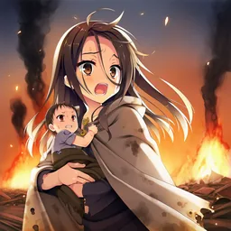 逃げ惑う市民