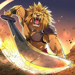 獣人の剣士『アドリオン』