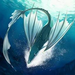 海上より飛び立つ翼竜