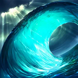 押し流す波