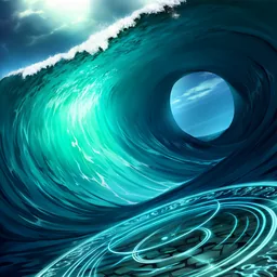押し流す波
