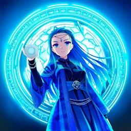 魔法護符を持つ女性