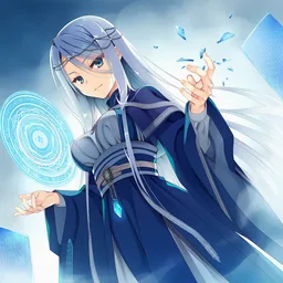 魔法護符を持つ女性