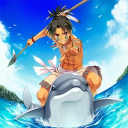 イルカ乗りの戦士