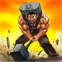 祭壇を背負う神官